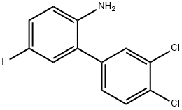 2-氨基-5-氟-3,4,-二氯联苯, 877179-04-9, 结构式