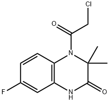 4-(Chloroacetyl)-7-fluoro-3,4-dihydro-3,3-dimethyl-2(1H)-quinoxalinone Structure