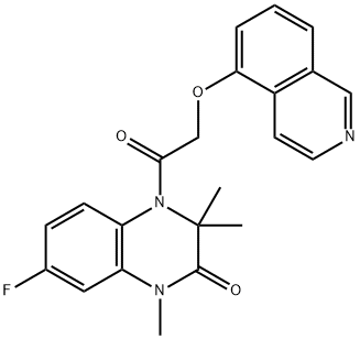 7-Fluoro-3,4-dihydro-4-[(5-isoquinolinyloxy)acetyl]-1,3,3-trimethyl-2(1H)-quinoxalinone Structure