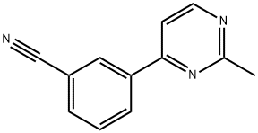 3-(2-甲基嘧啶-4-基)苯甲腈, 879072-98-7, 结构式