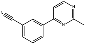 3-(2-甲基嘧啶-4-基)苯甲腈,879072-98-7,结构式