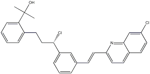2-[2-[(3S)-3-[3-[(1E)-2-(7-Chloroquinolin-2-yl)ethenyl]phenyl]-3-chloropropyl]phenyl]-2-propanol Structure