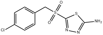 5-(4-chlorobenzylsulfonyl)-1,3,4-thiadiazol-2-amine,880791-53-7,结构式