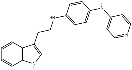 N-[2-(1H-吲哚-3-基)乙基]-N'-(4-吡啶基)-1,4-苯二胺,881202-45-5,结构式