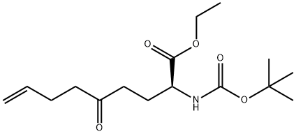 (2S)-2-[[(叔丁氧基)羰基]氨基]-5-氧代-8-壬烯酸乙酯, 881683-80-3, 结构式