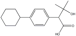 Butyric acid, 2-(p-cyclohexylphenyl)-3-hydroxy-3-methyl-, (-)-|