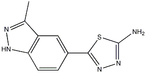 5-(3-METHYL-1H-INDAZOL-5-YL)-1,3,4-THIADIAZOL-2-AMINE 化学構造式