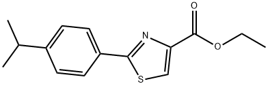 4-Thiazolecarboxylic acid, 2-[4-(1-methylethyl)phenyl]-, ethyl ester 化学構造式