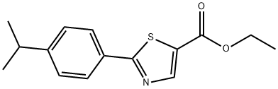 5-Thiazolecarboxylic acid, 2-[4-(1-methylethyl)phenyl]-, ethyl ester Structure