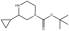 3-环丙基哌嗪-1-羧酸叔丁酯,886779-85-7,结构式