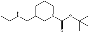3-[(乙基氨基)甲基]-1-哌啶甲酸叔丁酯,887587-98-6,结构式