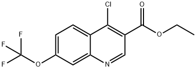 4-Chloro-7-(trifluoromethoxy)quinoline-3-carboxylic acid ethyl ester Struktur