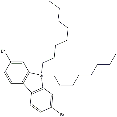 3,7-ジブロモ-5,5-ジオクチル-5H-ジベンゾ[B,D]シロール 化学構造式
