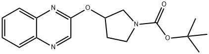 tert-butyl 3-(quinoxalin-2-yloxy)pyrrolidine-1-carboxylate Structure