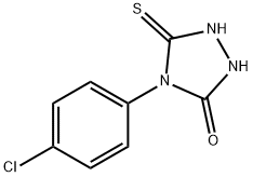 4-(4-chlorophenyl)-5-mercapto-4H-1,2,4-triazol-3-ol 化学構造式