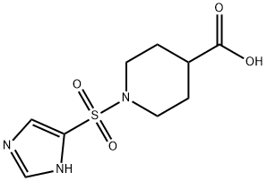 1-(1H-imidazol-4-ylsulfonyl)piperidine-4-carboxylic acid Struktur