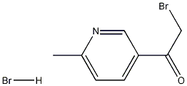 2-溴-1-(6-甲基吡啶-3-基)乙酮氢溴酸盐,89978-48-3,结构式