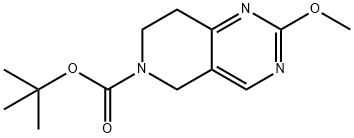 2-甲氧基-7,8-二氢-5H-吡啶并[4,3-D]嘧啶-6-羧酸叔丁酯,900156-22-1,结构式