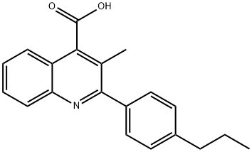3-METHYL-2-(4-PROPYLPHENYL)QUINOLINE-4-CARBOXYLICACID Structure