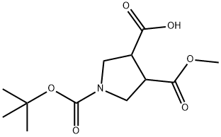 1-BOC-4-(METHOXYCARBONYL)PYRROLIDINE-3-CARBOXYLIC ACID|1-叔丁氧基-4-(甲氧羰基)吡咯啉-3-羧酸
