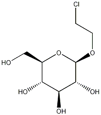 2-氯乙基 BETA-D-吡喃葡萄糖苷 结构式