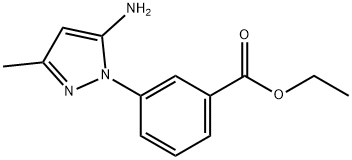 3-(5-氨基-3-甲基-1H-吡唑-1-基)苯甲酸乙酯,903567-11-3,结构式