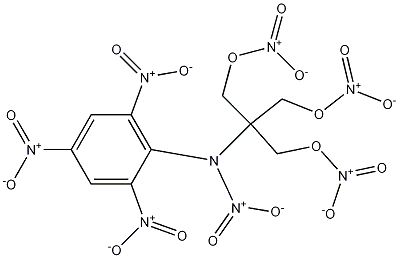 2-(Hydroxymethyl)-2-(N,2,4,6-tetranitroanilino)-1,3-propanediol trinitrate 结构式