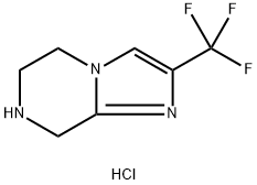 2-(trifluoromethyl)-5,6,7,8-tetrahydroimidazo[1,2-a]pyrazine hydrochloride Struktur