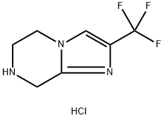 2-三氟甲基-5,6,7,8-四氢咪唑并[1,2-A]吡嗪 盐酸盐, 911064-58-9, 结构式