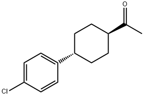 trans-4-(4-Chlorophenyl)-1-acetylcyclohexane 化学構造式