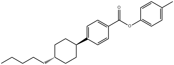 反式-4-(4-戊基环己基)苯甲酸对甲基苯酚酯,91225-15-9,结构式