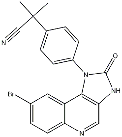 Benzeneacetonitrile, 4-(8-bromo-2,3-dihydro-2-oxo-1H-imidazo[4,5-c]quinolin-1-yl)-.alpha.,.alpha.-dimethyl-|2-[4-(8-溴-2-氧代-2,3-二氢咪唑并[4,5-C]喹啉-1-基)苯基]-2-甲基丙腈