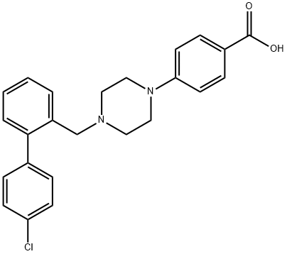 4-[4-(4'-氯-2-联苯基甲基)-1-哌嗪基]苯甲酸,916204-05-2,结构式