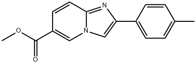 6-(メトキシカルボニル)-2-(4-メチルフェニル)イミダゾ[1,2-A]ピリジン 化学構造式