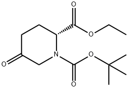 (R)-1-tert-butyl2-ethyl5-oxopiperidine-1,2-dicarboxylate Struktur