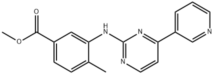 4-甲基-3-[[4-(3-吡啶基)-2-嘧啶基]氨基]苯甲酸甲酯, 917392-54-2, 结构式