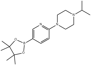 2-(4-isopropyl-piperazin-1-yl) pyridine-5-boronic acid pinacol ester Struktur