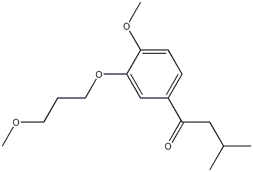 1-(4-methoxy-3-(3-methoxypropoxy)phenyl)-3-methylbutan-1-one Struktur