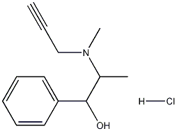alpha-(1-(Methyl(2-propynyl)amino)ethyl)benzyl alcohol hydrochloride Struktur