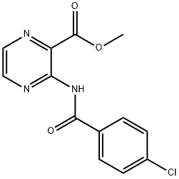 3-[(4-Chlorobenzoyl)amino]pyrazine-2-carboxylic acid methyl ester,92044-73-0,结构式