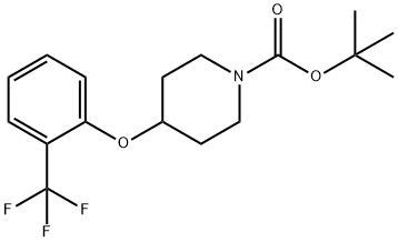 tert-butyl 4-(2-(trifluoromethyl)phenoxy)piperidine-1-carboxylate Struktur