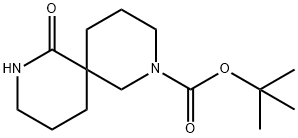 7-氧代-2,8-二氮杂螺[5.5]十一烷-2-羧酸 1,1-二甲基乙酯 结构式