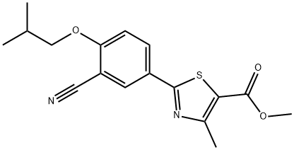 Methyl 2-(3-cyano-4-isobutoxyphenyl)-4-methyl-5-thiazolecarboxylate Struktur