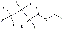 4-クロロ酪酸-D6エチル 化学構造式