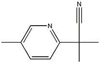 2-Methyl-2-(5-methylpyridin-2-yl)propanenitrile 化学構造式