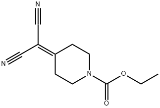 Ethyl4-(dicyanomethylene)-piperidine-1-carboxylate 化学構造式
