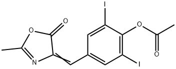 4-[[4-(Acetyloxy)-3,5-diiodophenyl]methylene]-2-methyl-5(4H)-oxazolone,93087-37-7,结构式