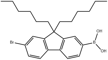 7-溴-9,9-二己基芴-2-硼酸 结构式