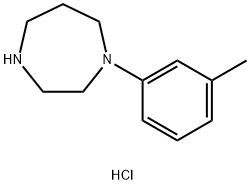 1-(3-甲基苯基)高哌嗪单盐酸盐 结构式
