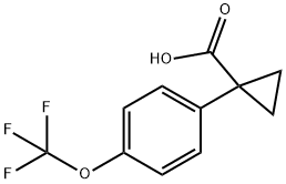 1-(4-三氟甲氧基苯基)环丙烷羧酸, 936727-93-4, 结构式